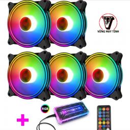   
          BỘ FAN LED RGB 5 FAN + HUB + Điều Khiển ( nhiều...