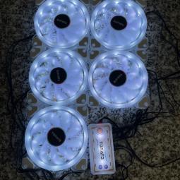 BỘ FAN LED RGB 5 FAN + HUB + Điều Khiển ( nhiều model )