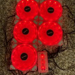 BỘ FAN LED RGB 5 FAN + HUB + Điều Khiển ( nhiều model )