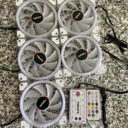 BỘ FAN LED RGB 5 FAN + HUB + Điều Khiển ( nhiều model )