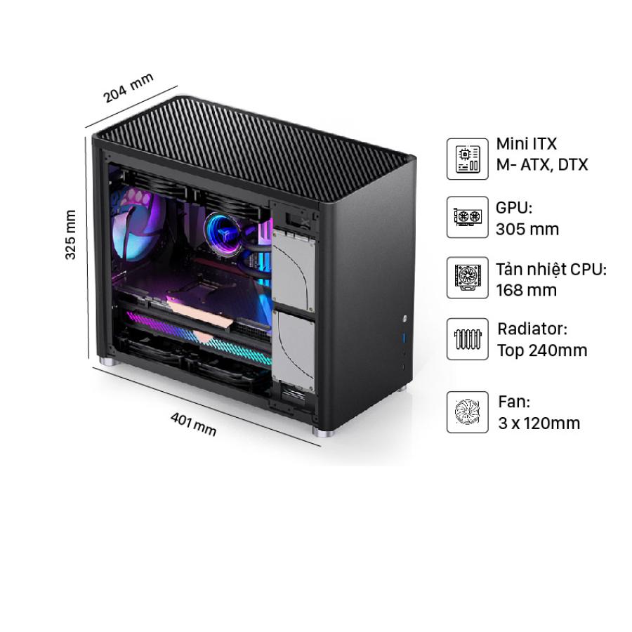 Vỏ case Jonsbo D30 Black ( Mini Tower/Màu Đen) Vỏ case Jonsbo D30 Black ( Mini Tower/Màu Đen)