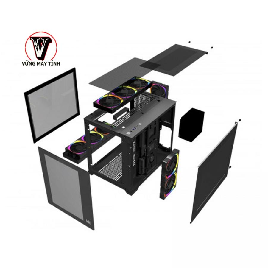 Vỏ case MIK LV12 MINI FLOW- BLACK Vỏ case MIK LV12 MINI FLOW- BLACK