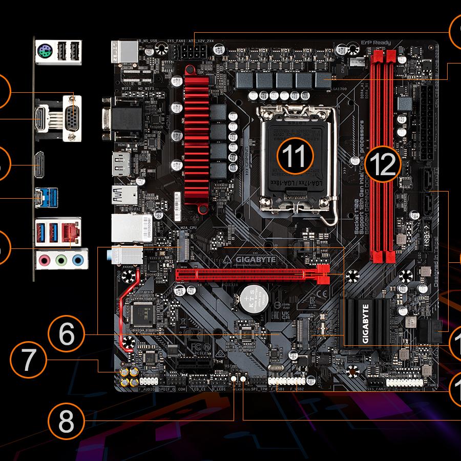 Mainboard GIGABYTE B660M GAMING DDR4 Mainboard GIGABYTE B660M GAMING DDR4
