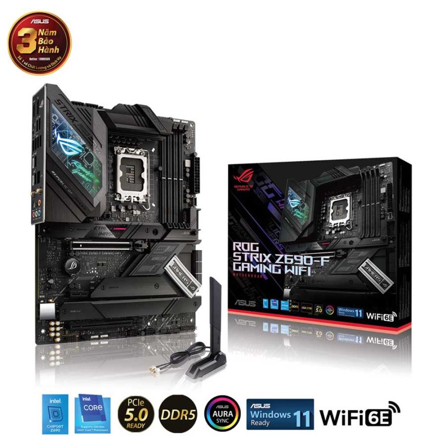 MAINBOARD ASUS ROG STRIX Z690-F GAMING WIFI (INTEL Z690, SOCKET 1700, ATX, 4 KHE RAM DDR5) MAINBOARD ASUS ROG STRIX Z690-F GAMING WIFI (INTEL Z690, SOCKET 1700, ATX, 4 KHE RAM DDR5)